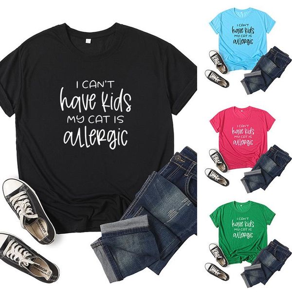 women's t-shirt i can't have kids letter print women t shirt short sleeve oneck loose tshirt ladies tee clothes camisetas mujer, White
women's t-shirt i can't have kids letter print women t shirt short sleeve oneck loose tshirt ladies tee clothes camisetas mujer, White