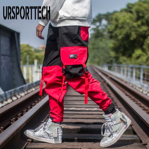 spring hip hop red mens joggers pants fashion casual male harem cargo pants multi-pocket ribbons man sweatpants streetwear 210528, Black
spring hip hop red mens joggers pants fashion casual male harem cargo pants multi-pocket ribbons man sweatpants streetwear 210528, Black
