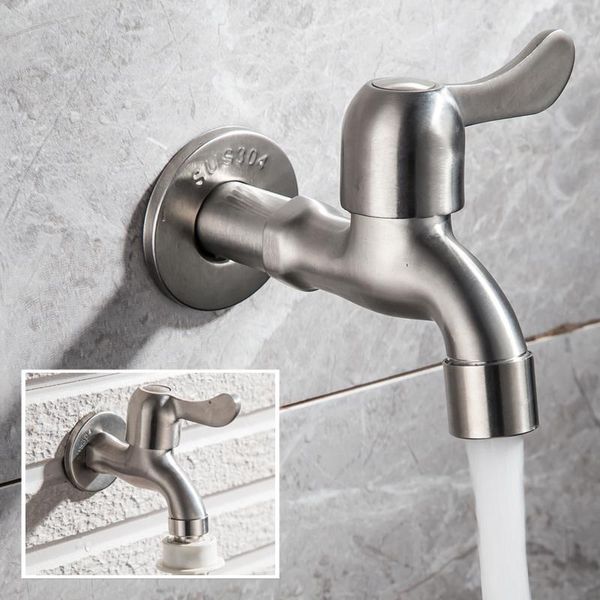 wall mounted single cold water faucet washing machine sink mop pool outdoor garden faucet 304 stainless steel bathroom tap
wall mounted single cold water faucet washing machine sink mop pool outdoor garden faucet 304 stainless steel bathroom tap
