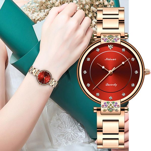 wristwatches nibosi 2021 red watch women fashion dress quartz ladies full steel mesh strap waterproof reloj muje, Slivery;brown
wristwatches nibosi 2021 red watch women fashion dress quartz ladies full steel mesh strap waterproof reloj muje, Slivery;brown