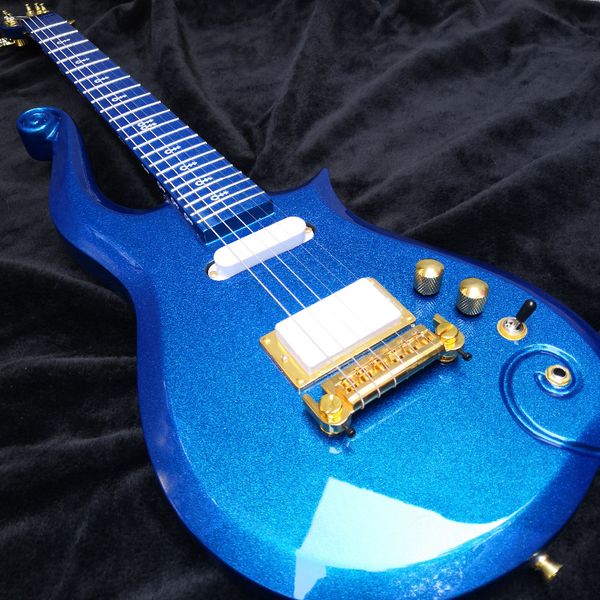 diamond series metallic blue prince cloud electric guitar alder body, maple neck, wrap arround tailpiece, symbol inlay
diamond series metallic blue prince cloud electric guitar alder body, maple neck, wrap arround tailpiece, symbol inlay