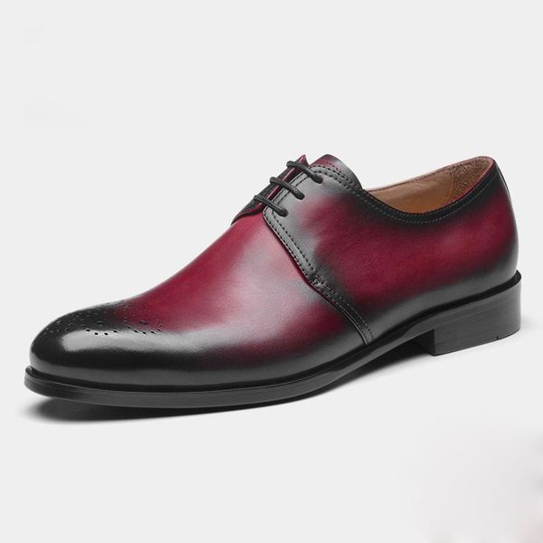 dress shoes men genuine wingtip leather oxford retro working for male lace up party oxfords, Black
dress shoes men genuine wingtip leather oxford retro working for male lace up party oxfords, Black