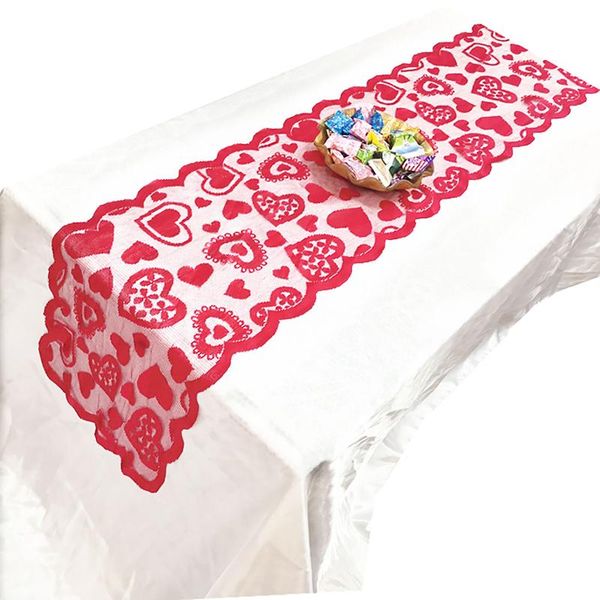 table cloth love runner red heart print decorations lace wedding party valentines day gift for home 72 x 13 inch
table cloth love runner red heart print decorations lace wedding party valentines day gift for home 72 x 13 inch