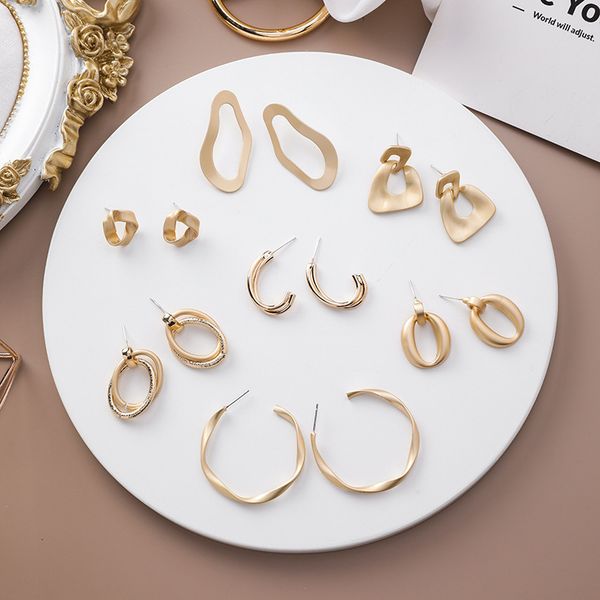 simple earrings gold irregular concave convex geometric personalized matte fashion round oval female, Golden
simple earrings gold irregular concave convex geometric personalized matte fashion round oval female, Golden