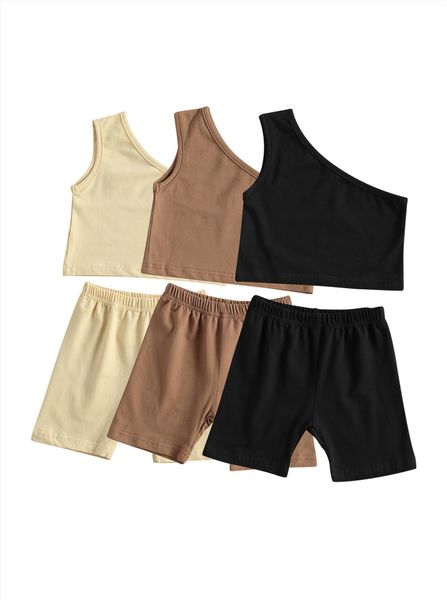 toddler baby girl cotton one shoulder tank vest shorts solid color two piece outfit set casual summer clothes, White
toddler baby girl cotton one shoulder tank vest shorts solid color two piece outfit set casual summer clothes, White