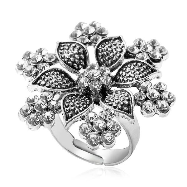 cluster rings vintage antique silver color flower ring women's wedding bands rhinestone party boho anel gypsy tribal nepal jewelry, Golden;silver
cluster rings vintage antique silver color flower ring women's wedding bands rhinestone party boho anel gypsy tribal nepal jewelry, Golden;silver