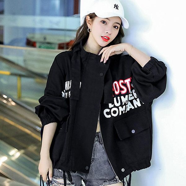 women's jackets zoki fashion white denim jacket women print letter casual loose long sleeves korean outwear girl street wear autumn 202, Black;brown
women's jackets zoki fashion white denim jacket women print letter casual loose long sleeves korean outwear girl street wear autumn 202, Black;brown