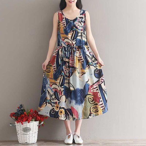 summer style fashion a-line cotton and linen long printing round collar female women's dress 210601, Black;gray
summer style fashion a-line cotton and linen long printing round collar female women's dress 210601, Black;gray