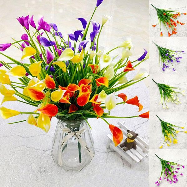 decorative flowers & wreaths 5 branches 25 heads/bouquet artificial calla with leaves fake plants home wedding decor false flower plastic sp
decorative flowers & wreaths 5 branches 25 heads/bouquet artificial calla with leaves fake plants home wedding decor false flower plastic sp