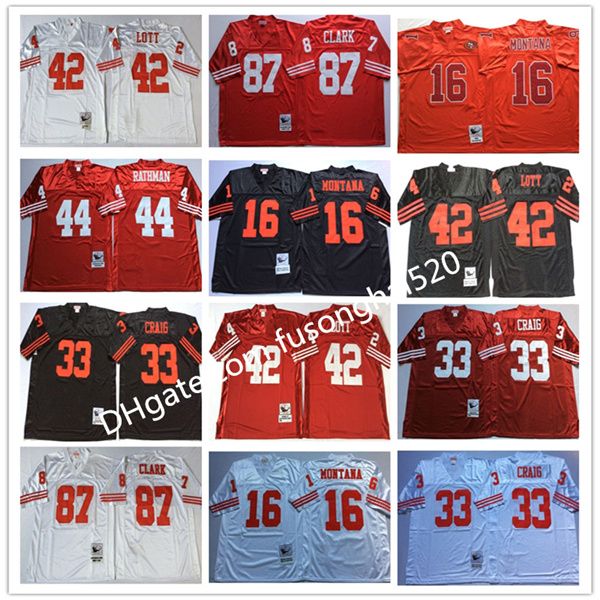 ncaa vintage men #16 joe montana shirt 33 roger craig 44 tom rathman 87 dwight clark 42 ronnie lott stitched college football jerseys, Black
ncaa vintage men #16 joe montana shirt 33 roger craig 44 tom rathman 87 dwight clark 42 ronnie lott stitched college football jerseys, Black