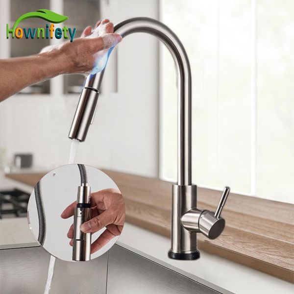 kitchen faucets hownifety matte blacked sensor faucet brushed sense mixer tap single hole bathroon pull out 2-function modes
kitchen faucets hownifety matte blacked sensor faucet brushed sense mixer tap single hole bathroon pull out 2-function modes