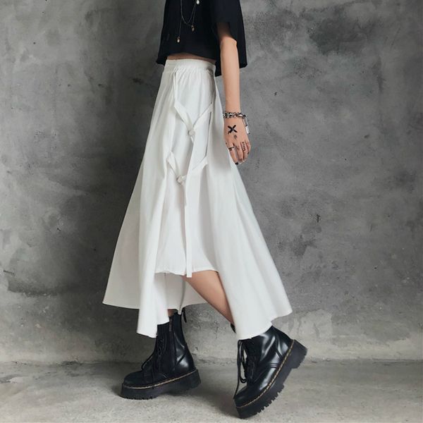 2021 new white summer korean retro dark department irregular loose work clothes a-line short skirt female students bk1s, Black
2021 new white summer korean retro dark department irregular loose work clothes a-line short skirt female students bk1s, Black