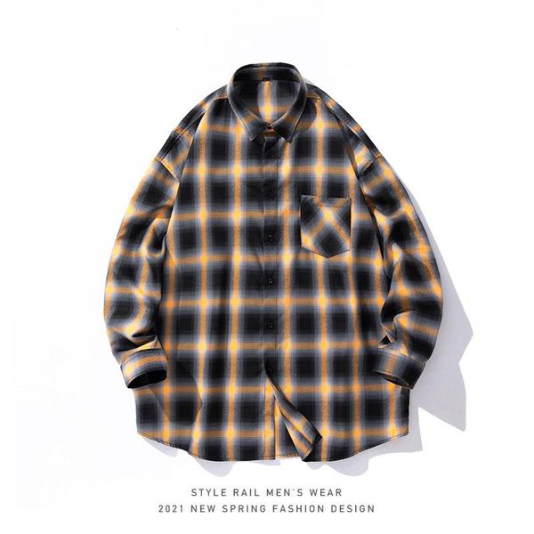men's casual shirts brand 2022 spring autumn long sleeves flannel collar korea style green red oversized shirt for men plaid harajuku c, White;black
men's casual shirts brand 2022 spring autumn long sleeves flannel collar korea style green red oversized shirt for men plaid harajuku c, White;black
