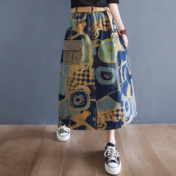 skirts 6493 women denim skirt creativity design vintage print harajujku elegant office lady color contrast pocket cotton casual a-line, Black
skirts 6493 women denim skirt creativity design vintage print harajujku elegant office lady color contrast pocket cotton casual a-line, Black