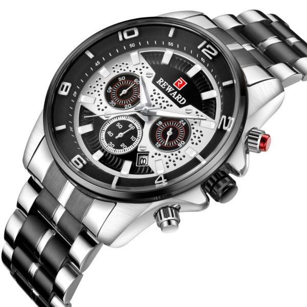wristwatches reward men's sports watch three eyes chronograph luminous stainless steel strap, Slivery;brown
wristwatches reward men's sports watch three eyes chronograph luminous stainless steel strap, Slivery;brown