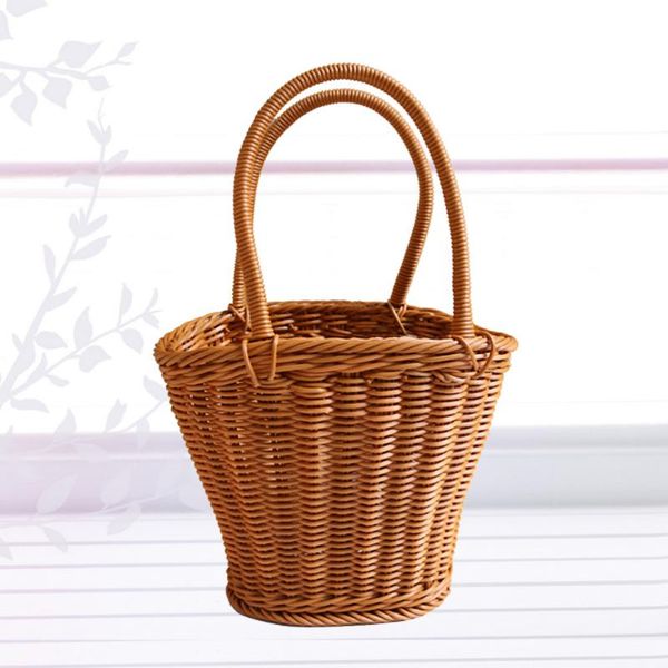 1pc simulated rattan woven basket portable gift basket pastoral style storage wedding decorative flower outdoor pi
1pc simulated rattan woven basket portable gift basket pastoral style storage wedding decorative flower outdoor pi