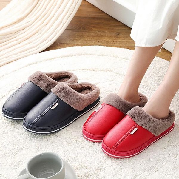 slippers non-slip waterproof lined plus fleece home indoor fur pu leather couple 2022 women's cozy warm, Black
slippers non-slip waterproof lined plus fleece home indoor fur pu leather couple 2022 women's cozy warm, Black