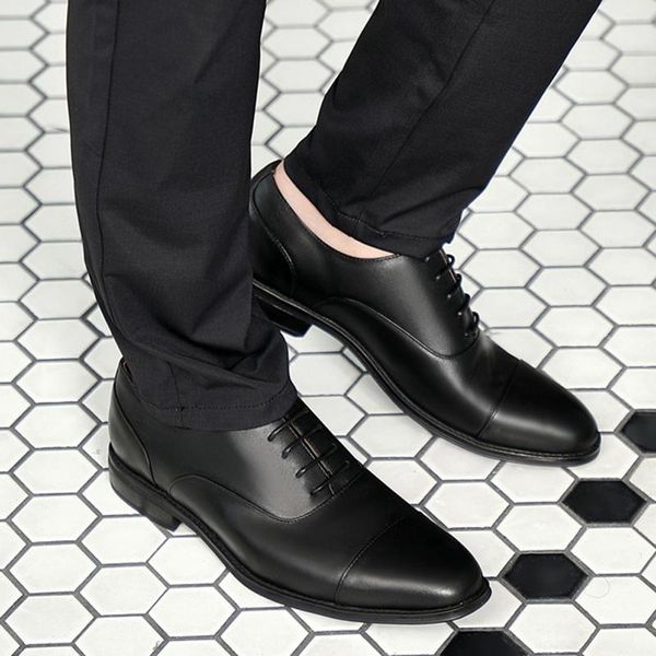 dress shoes plus size classic genuine leather formal cap toe pointed men's heeled wedding party oxfords for bride jns150, Black
dress shoes plus size classic genuine leather formal cap toe pointed men's heeled wedding party oxfords for bride jns150, Black