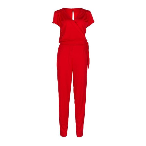 women's jumpsuits & rompers 2021 solid color v-neck jumpsuit red wrap overlapping waistband short-sleeved bo, Black;white
women's jumpsuits & rompers 2021 solid color v-neck jumpsuit red wrap overlapping waistband short-sleeved bo, Black;white