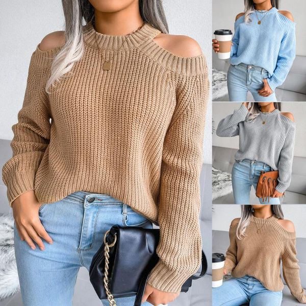 women's sweaters women round neck off the shoulder long sleeve loose pullover knitted sweater coats autumn wdc9662, White;black
women's sweaters women round neck off the shoulder long sleeve loose pullover knitted sweater coats autumn wdc9662, White;black