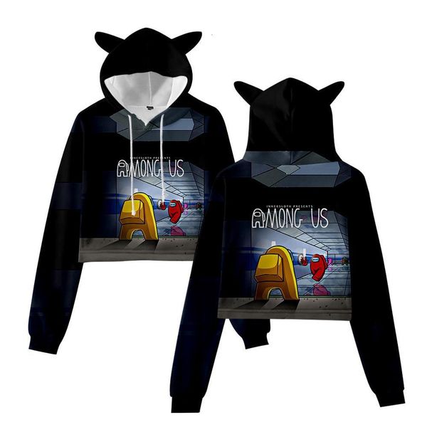 2021 autumn among us women hoodies short style cotton casual streetwear crewmate there is a monster among us hoodie sweatshirt, Black
2021 autumn among us women hoodies short style cotton casual streetwear crewmate there is a monster among us hoodie sweatshirt, Black