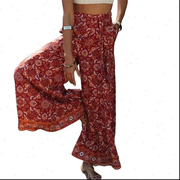 summer beach boho floral wide leg pants 2021 fashion ladies casual vacation beach holiday bottoms casual loose long trousers, Black;white
summer beach boho floral wide leg pants 2021 fashion ladies casual vacation beach holiday bottoms casual loose long trousers, Black;white