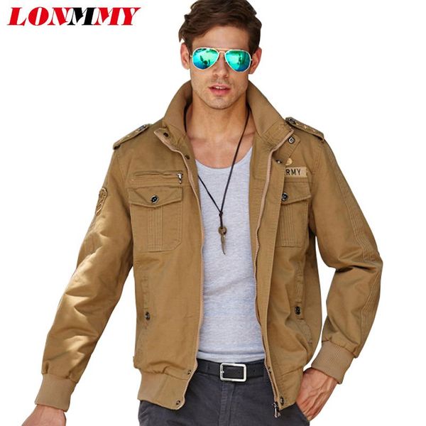 men's jackets lonmmy m-4xl bomber jacket mens and coats cotton jaquetas masculina military men army 2021 winter brand clothing, Black;brown
men's jackets lonmmy m-4xl bomber jacket mens and coats cotton jaquetas masculina military men army 2021 winter brand clothing, Black;brown