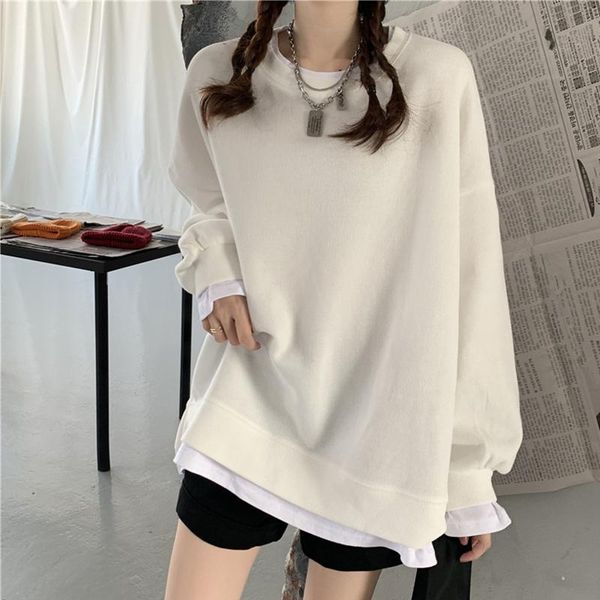 women's hoodies & sweatshirts casual o-neck loose women sweatshirt autumn korean harajuku long sleeve patchwork pullovers streetwear fe, Black
women's hoodies & sweatshirts casual o-neck loose women sweatshirt autumn korean harajuku long sleeve patchwork pullovers streetwear fe, Black