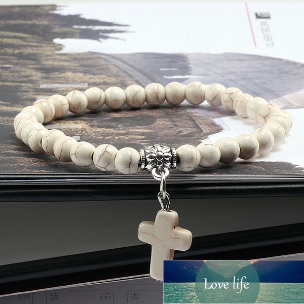 vintage cross natural stone 6mm beads bracelet charm men blue turquoises pendant strand bracelets bangles women fashion jewelry factory pric, Black
vintage cross natural stone 6mm beads bracelet charm men blue turquoises pendant strand bracelets bangles women fashion jewelry factory pric, Black