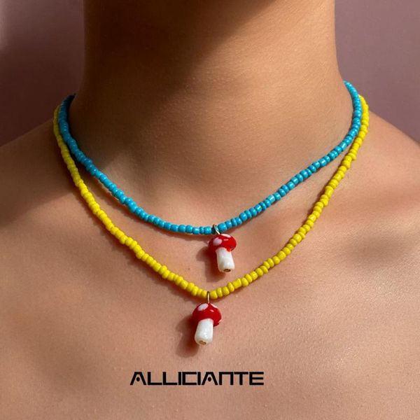 chains rainbow color rice beads lovely mushroom pendant necklace for women girls vintage acrylic beaded wholesale jewelry gift, Silver
chains rainbow color rice beads lovely mushroom pendant necklace for women girls vintage acrylic beaded wholesale jewelry gift, Silver