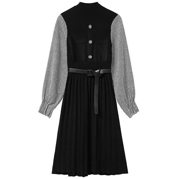 casual dresses 2021fall & winter ladies vintage button knitted sweater dress with belt long sleeves woolen bottoming women commuter, Black;gray
casual dresses 2021fall & winter ladies vintage button knitted sweater dress with belt long sleeves woolen bottoming women commuter, Black;gray
