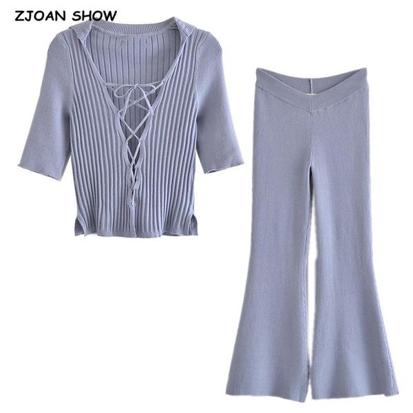 women's two piece pants women total knit 2 pieces set retro solid color cross lacing up bandage cardigan korea clothes vintage skinny f, White
women's two piece pants women total knit 2 pieces set retro solid color cross lacing up bandage cardigan korea clothes vintage skinny f, White