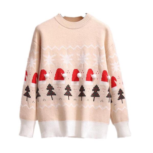 women's sweaters tree knitwear christmas sweater sweet pullover long sleeve casual winter autumn loose oversize, White;black
women's sweaters tree knitwear christmas sweater sweet pullover long sleeve casual winter autumn loose oversize, White;black
