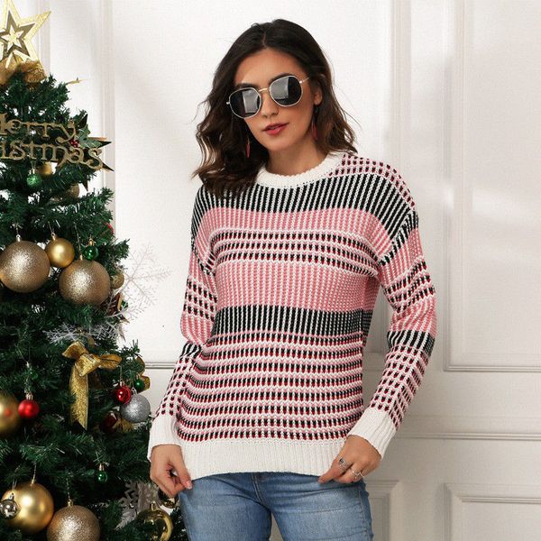 2021 ugly christmas jumper sweater autumn winter new striped knitted pullover sweaters for women fashion clothing 5w1p, White;black
2021 ugly christmas jumper sweater autumn winter new striped knitted pullover sweaters for women fashion clothing 5w1p, White;black