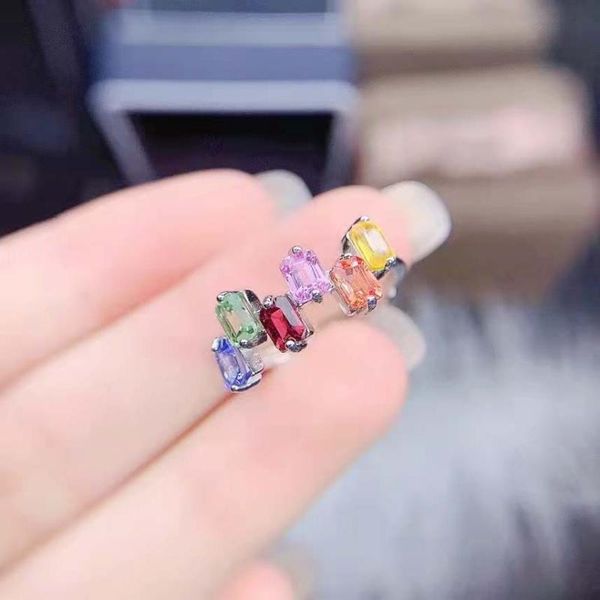 cluster rings 3*4 natural colored sapphire s925 sterling silver fancy women's ring fine fashion weddings jewelry meibapjfs, Golden;silver
cluster rings 3*4 natural colored sapphire s925 sterling silver fancy women's ring fine fashion weddings jewelry meibapjfs, Golden;silver