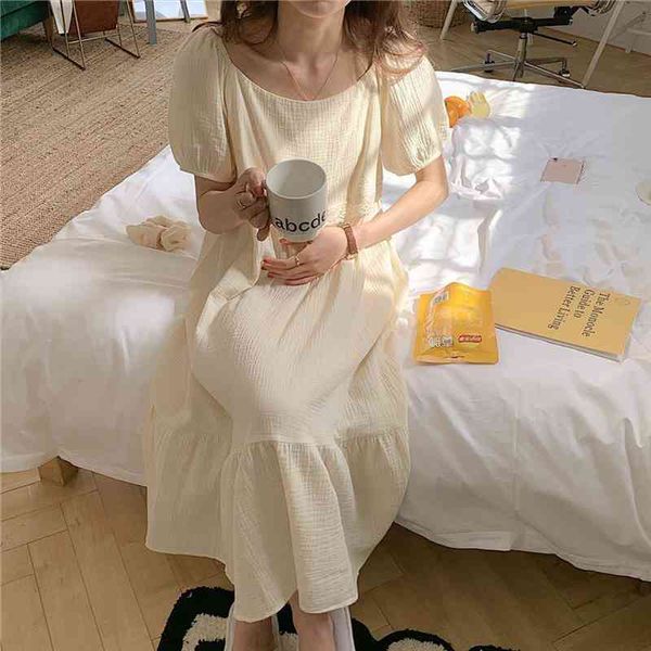crepe soft 100% cotton nightgowns women sleepwear dress puff sleeve solid big swing midi nightdress summer vestidos y569, Black;red
crepe soft 100% cotton nightgowns women sleepwear dress puff sleeve solid big swing midi nightdress summer vestidos y569, Black;red