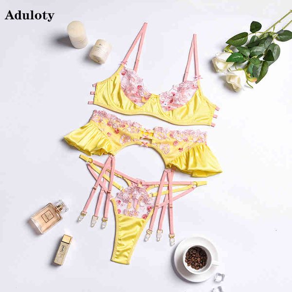 aduloty thin erotic see-through women embroidered underwear garter belt lingerie underwire gather bra set, Black;white
aduloty thin erotic see-through women embroidered underwear garter belt lingerie underwire gather bra set, Black;white