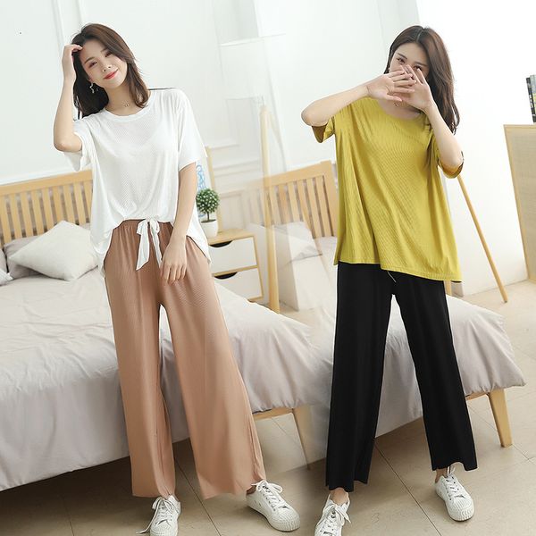 2021 japanese new style ribbed cotton plus size ladies summer pajamas short-sleeved trousers home service suit female pink 7vxr, Black;brown
2021 japanese new style ribbed cotton plus size ladies summer pajamas short-sleeved trousers home service suit female pink 7vxr, Black;brown