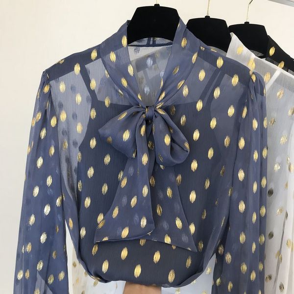 chiffon arc shirt women ol temperament polka dot style shirt female skin white all-game blusa chiffon blusas from ladies'tv8b, Black
chiffon arc shirt women ol temperament polka dot style shirt female skin white all-game blusa chiffon blusas from ladies'tv8b, Black