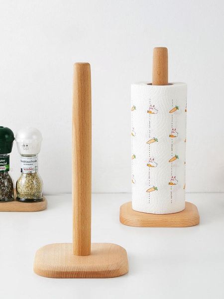 toilet paper holders kitchen towel rack beech roll holder perforated cling film wipes household wooden vertical shelf storage
toilet paper holders kitchen towel rack beech roll holder perforated cling film wipes household wooden vertical shelf storage