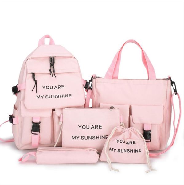 backpack fashion korean style high school color girls book bag 5 pcs sets lightweight canvas outdoor large capacity travel
backpack fashion korean style high school color girls book bag 5 pcs sets lightweight canvas outdoor large capacity travel
