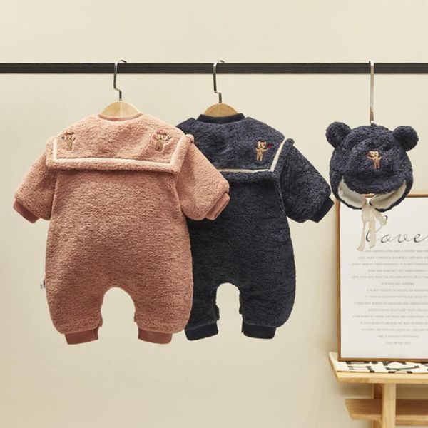 jumpsuits born baby clothes sailor thick warm romper flannel super soft winter toddler boys jumpsuit hooded girls snowsuit outfits, Blue
jumpsuits born baby clothes sailor thick warm romper flannel super soft winter toddler boys jumpsuit hooded girls snowsuit outfits, Blue