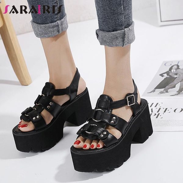 sarairis new fashion female gothic punk casual sandals 2021 summer sandals women platform chunky high heels shoes woman, Black
sarairis new fashion female gothic punk casual sandals 2021 summer sandals women platform chunky high heels shoes woman, Black