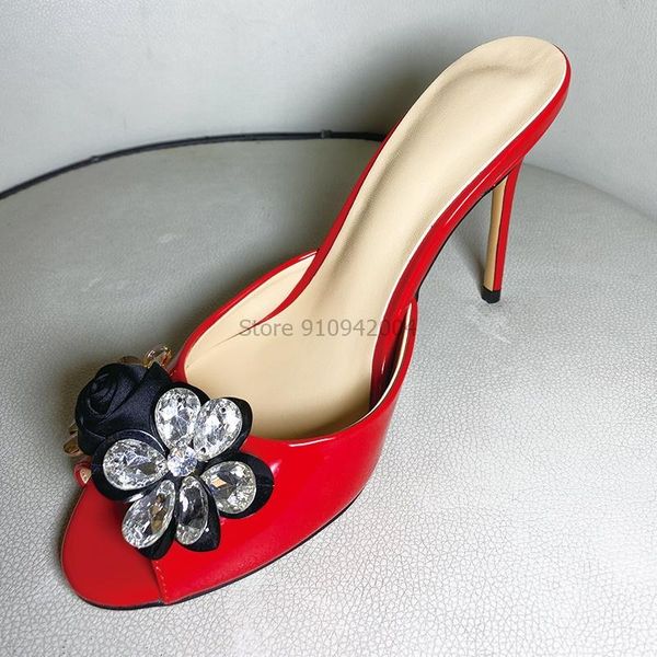rhinestone sunflower decor sandals women unique thin heel fish toeslip on bling sequins runway shoes woman, Black
rhinestone sunflower decor sandals women unique thin heel fish toeslip on bling sequins runway shoes woman, Black