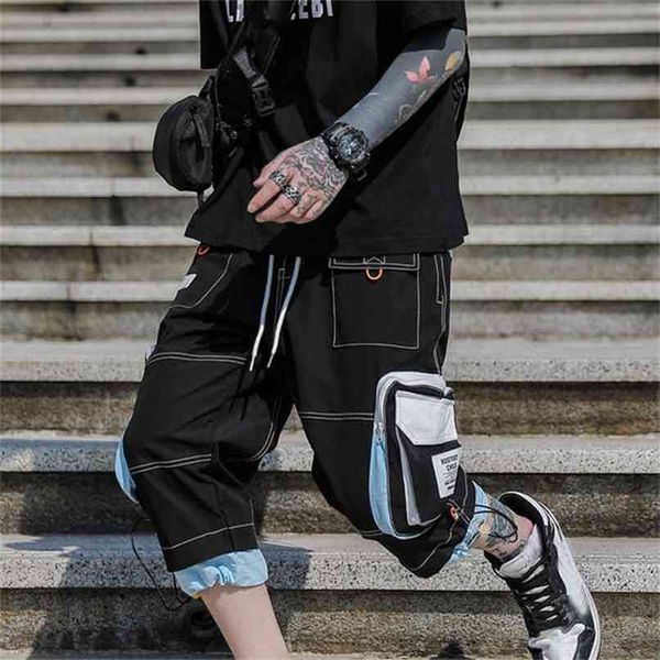hip hop streetwear men's cargo shorts summer trend big pockets comfortable male hipster short pants 210806, White;black
hip hop streetwear men's cargo shorts summer trend big pockets comfortable male hipster short pants 210806, White;black
