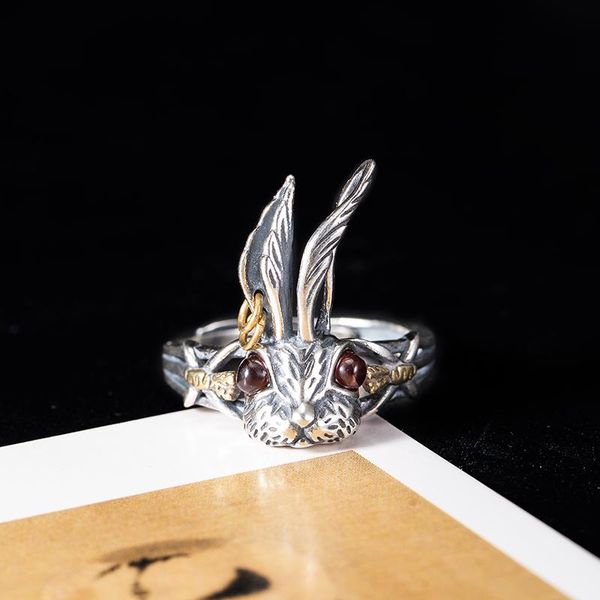 cluster rings vla 925 silver retro gold color punk ring women's fashion personality long ear adjustable size accessories, Golden;silver
cluster rings vla 925 silver retro gold color punk ring women's fashion personality long ear adjustable size accessories, Golden;silver