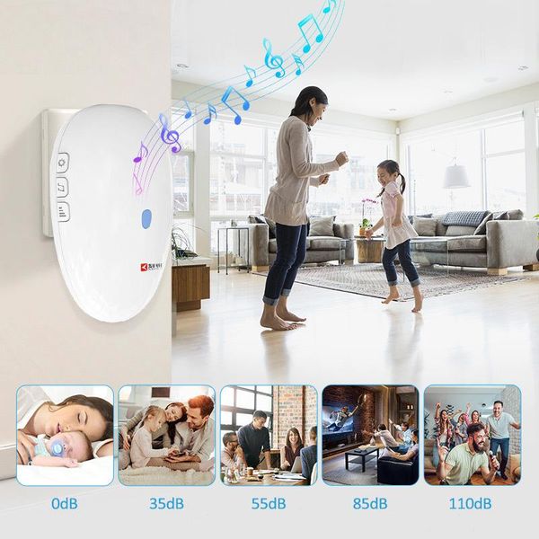 doorbells wireless welcome doorbell with 57 songs 4 levels volume 0 to 110 db home security alarm system calling door bell eu/us plug
doorbells wireless welcome doorbell with 57 songs 4 levels volume 0 to 110 db home security alarm system calling door bell eu/us plug