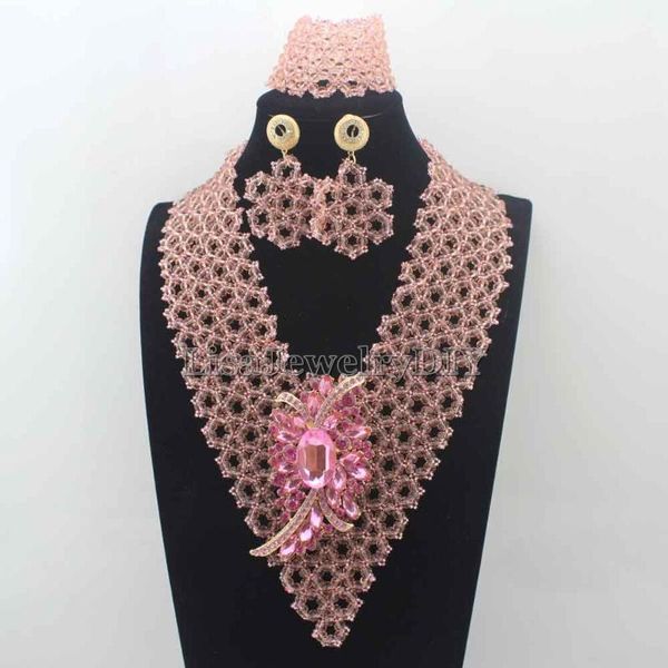 earrings & necklace chunky statement bib peach pink bridal women jewelry set african for wedding hd8205, Silver
earrings & necklace chunky statement bib peach pink bridal women jewelry set african for wedding hd8205, Silver