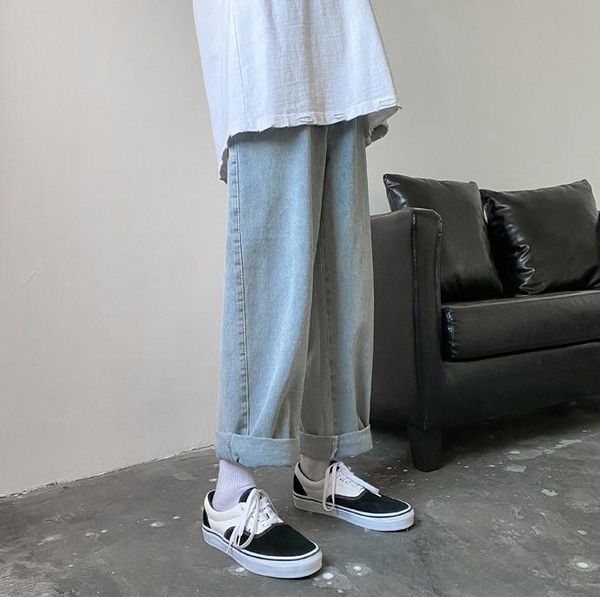 men's jeans men autumn male trousers cozy breathable retro loose all-match korean trendy streetwear students chic wide leg 3xl, Blue
men's jeans men autumn male trousers cozy breathable retro loose all-match korean trendy streetwear students chic wide leg 3xl, Blue