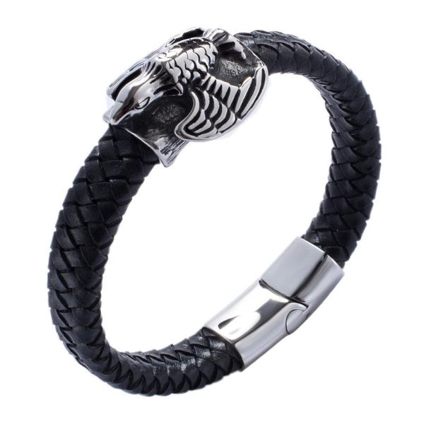 cuff 2021 men black leather bracelets eagle punk rock vintage bracelet jewelry charm for e790, White
cuff 2021 men black leather bracelets eagle punk rock vintage bracelet jewelry charm for e790, White